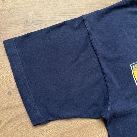 Vintage 90s Michigan Wolverines Big Logo Graphic T-Shirt Size XL Single Stitch - Picture 5 of 8